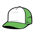 green and white flat-brimmed trucker hat image